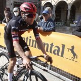 Le début de saison décevant de Marc Hirschi lui coûte une première participation au Giro (archives). KEYSTONE/EPA ANSA/ROBERTO BETTINI